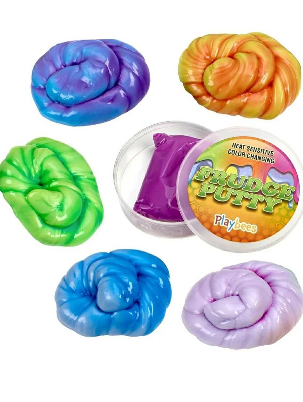 Playbees Frudge Putty Heat Sensitive Color Changing Putty - 6 Pk